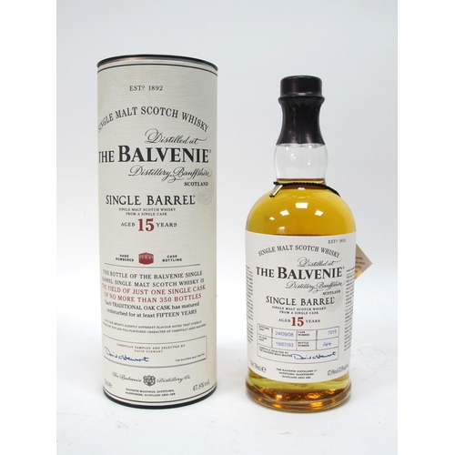 1395 - Whisky - The Balvenie Single Barrel Single Malt Scotch Whisky From A Single Cask Aged 15 Years, 70cl... 