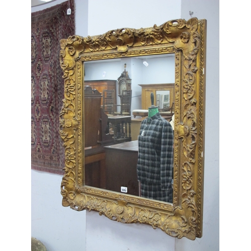 1315 - Three Late XIX Century Gilt Gesso Picture Frames, converted to mirrors, largest 84 x 72cm. (3)