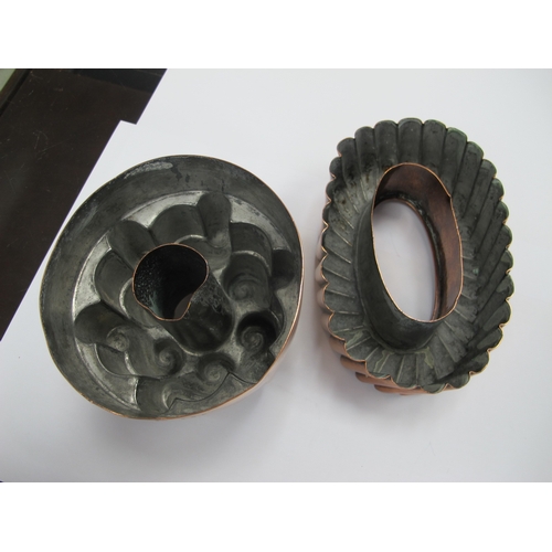 1136 - A Late XIX Century Copper Jelly Mould, of circular form with elaborate spirals, stamped '365'. 12cm ... 