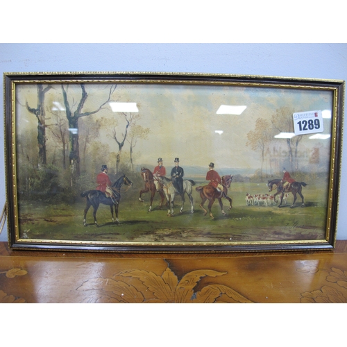 1289 - RUDOLPH STONE (1838-1914) Hunting Scenes, oils on board, a set of four, signed lower left and right,... 