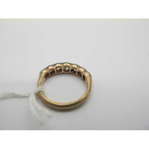 192 - A Victorian Style Seven Stone Diamond Half Eternity Style Ring, set with graduated brilliant cut sto... 