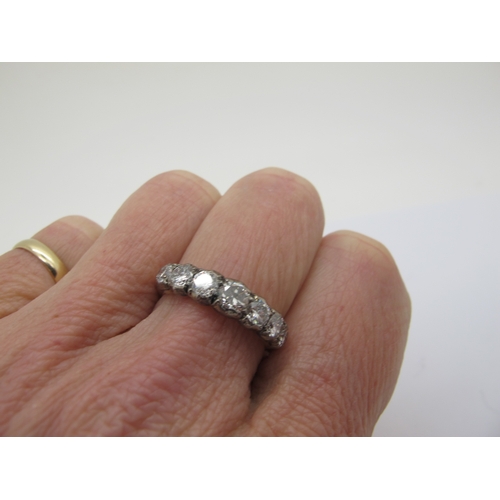 192 - A Victorian Style Seven Stone Diamond Half Eternity Style Ring, set with graduated brilliant cut sto... 