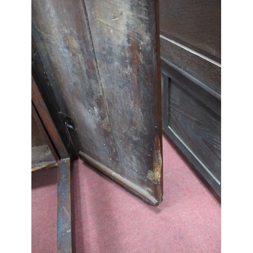 1481 - An Early XIX Century Fruitwood Drop Leaf Table, possibly yew wood, on square supports.