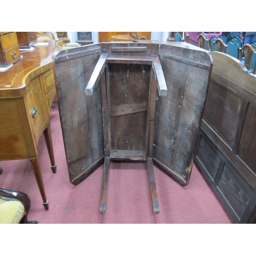 1481 - An Early XIX Century Fruitwood Drop Leaf Table, possibly yew wood, on square supports.