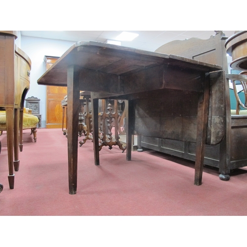 1481 - An Early XIX Century Fruitwood Drop Leaf Table, possibly yew wood, on square supports.