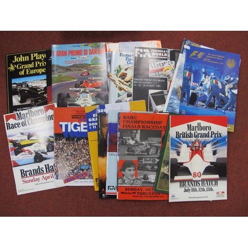 134A - Motor Sports, Programmes 1991 Indianapolis 500 plus ticket, British F1 Grand Prix 1980, 83. 2004. Sp... 