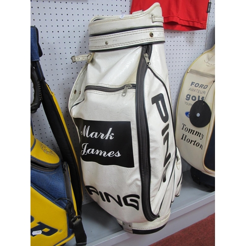 15 - Golf - Mark James White Ping Golf Club Bag, bearing his name.