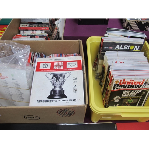 173 - Manchester United Programmes - 2005-2021 large quantity home and away, to include Cup Finals, semi's... 