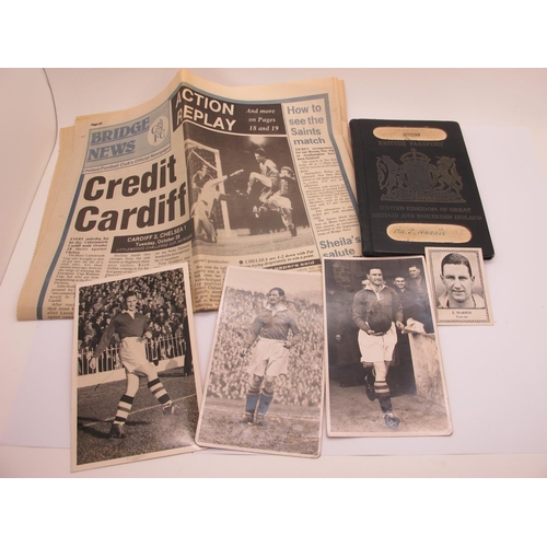 247 - John Harris, Three Photographs of John in Chelsea Strip on Match Day, by Provincial Press Agency, So... 