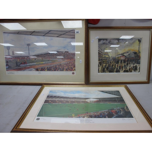 310 - Terry Gorman 'The Kop' Limited Edition Colour Print of 500, image 30.5 x 55.5cm and 'Football Specia... 