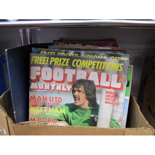 343 - Esso Football Club Badges, Jimmy Hill's Weekly, Goal, Shoot and other football magazines:- One Box.