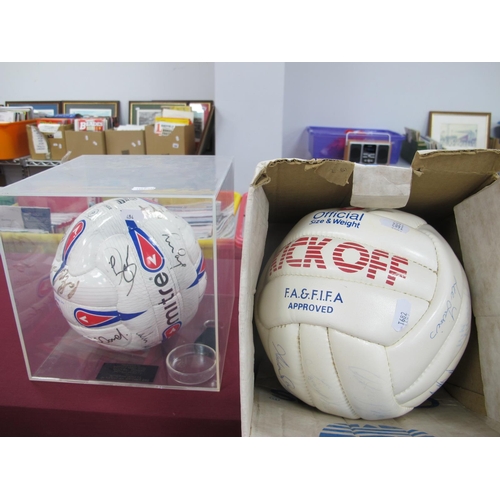 434 - 2003 Sheffield United v. Rotherham United Signed Mitre Football League Ball in Presentation Case, an... 