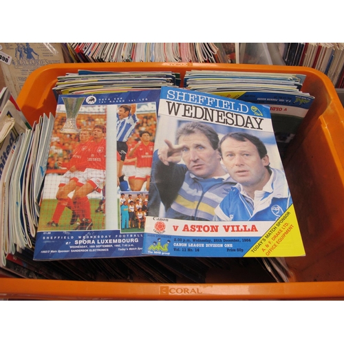 478 - Sheffield Wednesday Programmes 1970's and Later, home and away issues, testimonials, 93 league cup f... 