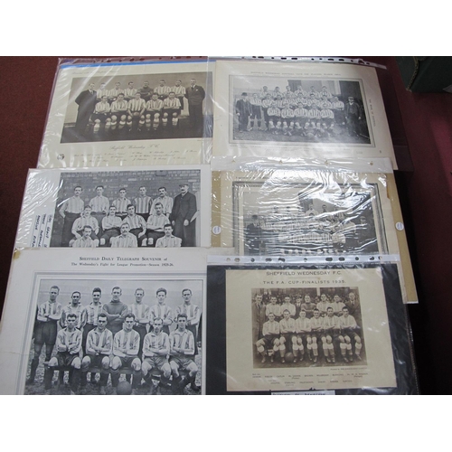 505 - Sheffield Wednesday Team Group Magazine Prints Sunday Chronicle 1906-7, famous footballers 1890's Bo... 