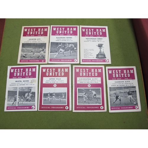 532 - West Ham United Home Programmes, League Cup semi finals v. Leicester 1964 and Cardiff 1965, second r... 