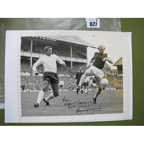 627 - Bobby Moore Autograph, black pen signed (unverified), on Topix Press photograph of Tottenham v. West... 