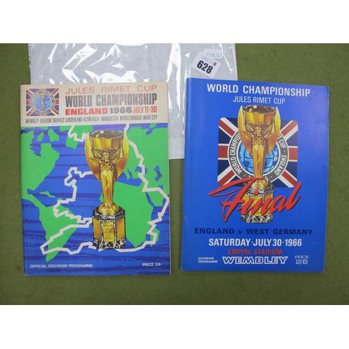 628 - 1966 World Cup Final Programme England v. West Germany, together with tournament brochure. (2).