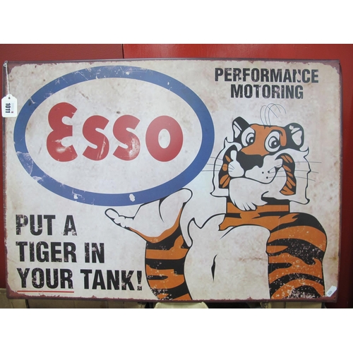 1011 - Advertising - Esso 'Put a Tiger in Your Tank' Metal Wall Sign, 50 x 75cm.