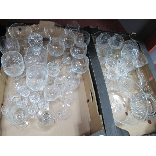 1059 - Two Decanters, Edinburgh and other drinking glasses, vase, etc:- One Box.