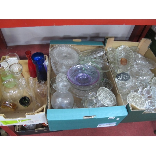 1082 - Crocus Vases, pressed glassware, other glass:- Three Boxes.