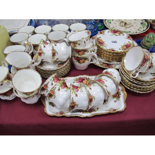 1180 - Royal Albert 'Old Country Roses' Table China, of approximately sixty two pieces, all first quality.