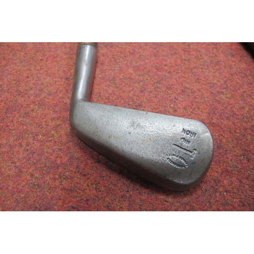 128 - Golf - Hickory Shafted Clubs Five Drivers, including Easterbrook, Bembridge, Brammer, St Andrew Spec... 