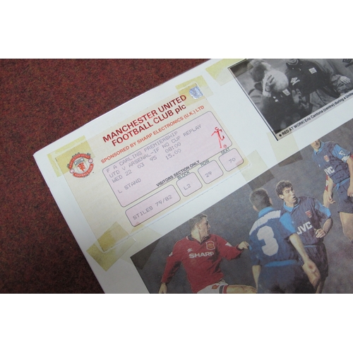 184 - Manchester United Scrapbooks 1970 to Date, a large collection to include, tickets, trade cards, stic... 