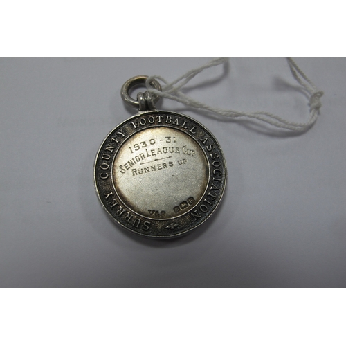 275 - Medal 1930-31, Surrey County Football Association Senior League Cup Runners Up Medal 1930-31, by Vau... 