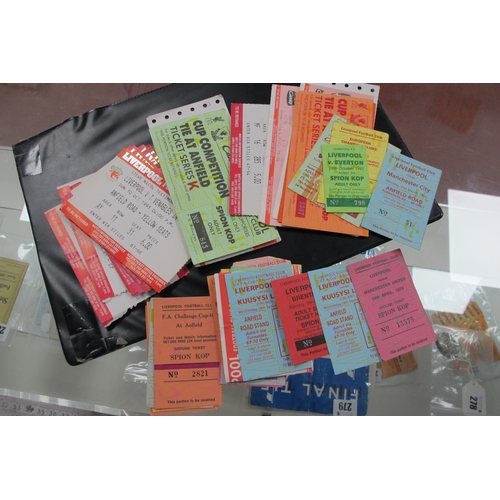 290 - Liverpool Season Ticket Booklets (Used), complete run from 1983-84 to 1995-96, forty two single matc... 