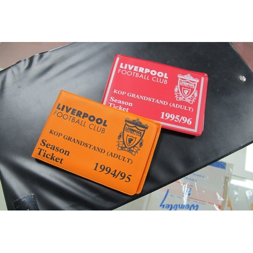 290 - Liverpool Season Ticket Booklets (Used), complete run from 1983-84 to 1995-96, forty two single matc... 