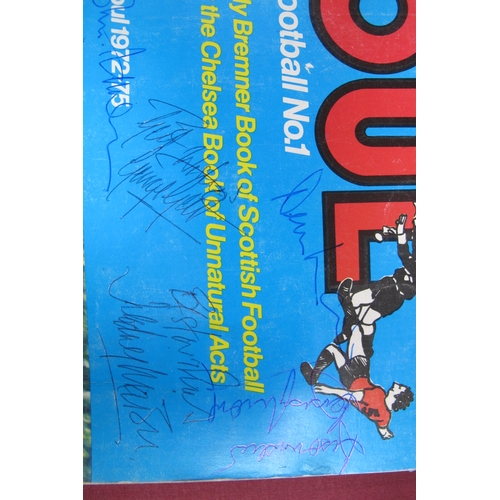 596 - Bobby Moore Autograph; together with George Best, Denis Law, Alan Ball, Rodney Marsh, Malcolm Alliso... 