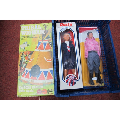 593 - A Boxed Marx Toys 'The Lone Ranger Rides Again', Tribal Wigwam, (unchecked for completeness of all p... 