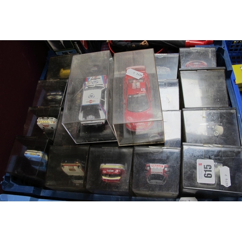 615 - Twenty Two Diecast Model Vehicles, mostly 1:43rd scale 'Pieceworks Editions' Diecast Model Rally Car... 