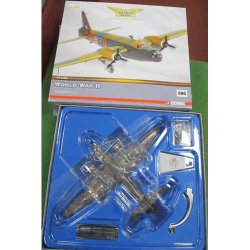 690 - Corgi #AA34803 The Aviation Archive 1:72 Vickers Wellington MKIII, Z1572, 419 Sqn, RCAF, Mildenhall,... 