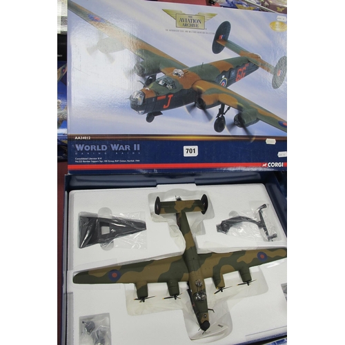 701 - Corgi #AA34012 The Aviation Archive 1:72 Diecast Model Consolidated Liberator B.VI No 223 Bomber Sup... 