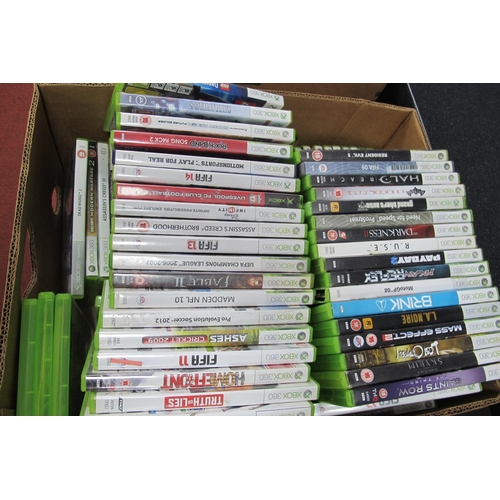 747 - Ninety Plus Microsoft XBox 360 Games, to include Darkness II, Ghost Recon, Grand Theft Auto 5, Rock ... 