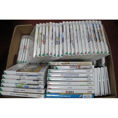 756 - Approximately Ninety Nintendo WII Games, to include Guitar Hero World Tour, Just Dance 2, Cars, Bust... 