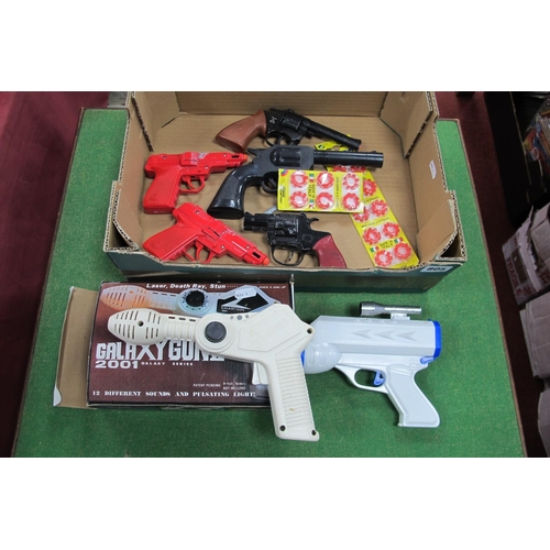 805 - A Collection of Toy Guns, to include Lone Star Snubnose (incomplete), a boxed battery operated Galax... 