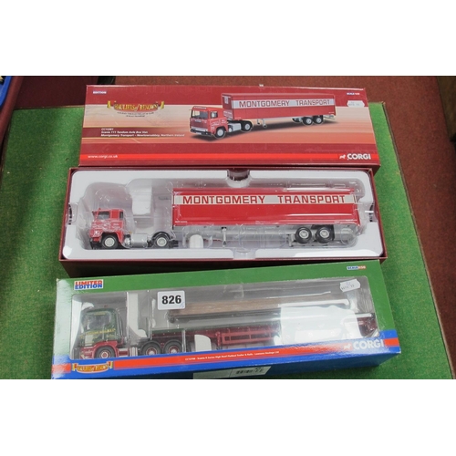 826 - Two Corgi 1:50th Scale Diecast Model Commercial Vehicles, comprising of #CC15301 Scania III Tandom A... 