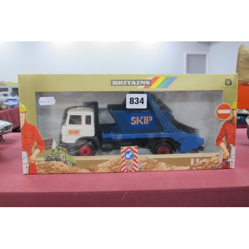 834 - A Britains 1:32nd Scale #9920 Diecast Model Skip Lorry, boxed with instruction sheet, (some damage a... 