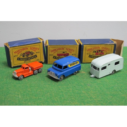 881 - Three Boxed Early Matchbox (Moko Lesney) 1:75 Series Diecast Model Vehicles, comprising of No 23 Ber... 