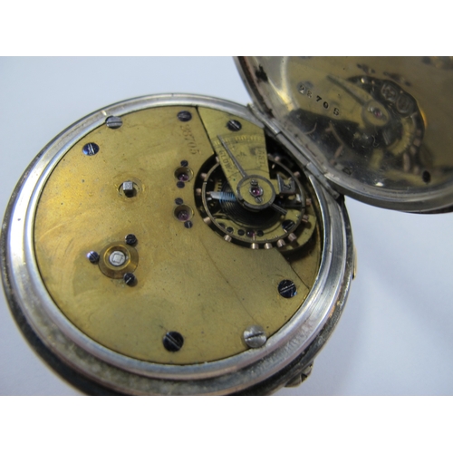 219 - A Hallmarked Silver Cased Half Hunter Pocket Watch, together with a gold plated cased openface pocke... 