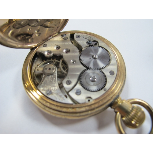 219 - A Hallmarked Silver Cased Half Hunter Pocket Watch, together with a gold plated cased openface pocke... 