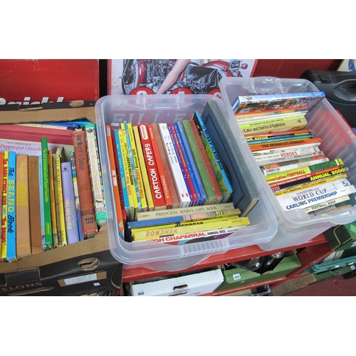 1002 - Annuals, Monkees, Football, Lion, Disney, Bonanza, Eagle, Beano, etc:- Three Boxes.