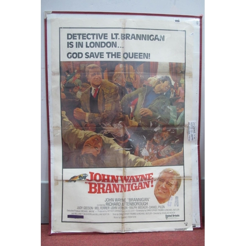 1496 - John Wayne Film Poster 'Brannigan!', co starring Richard Attenborough, Judy Geeson, United Artists, ... 