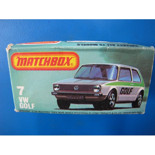 815 - Five Boxed Matchbox 1:75 Series Diecast Model Vehicles, comprising of #38 Model 'A' Van, #43 Steam L... 