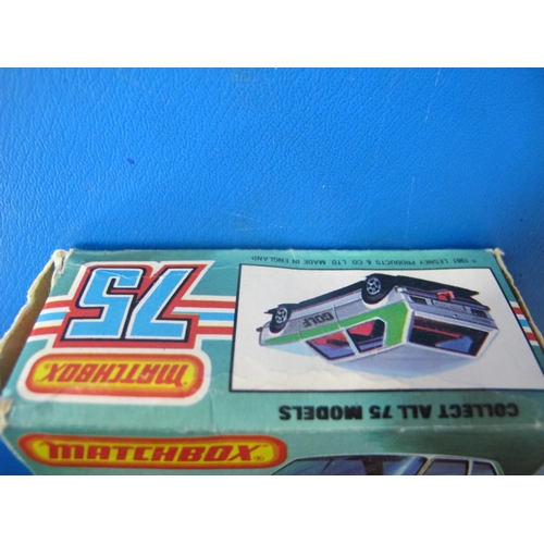 815 - Five Boxed Matchbox 1:75 Series Diecast Model Vehicles, comprising of #38 Model 'A' Van, #43 Steam L... 