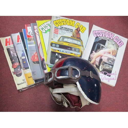 1012 - A Circa 1950's Motorcycle Helmet, with label for 