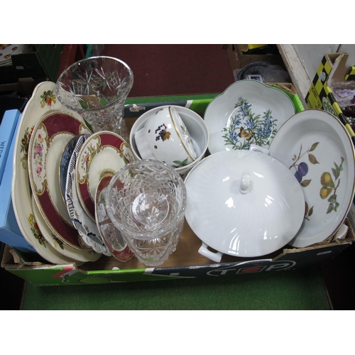 1073 - Royal Worcester 'Evesham' and Other Oven to Table Pottery, glassware, various plates:- One Box