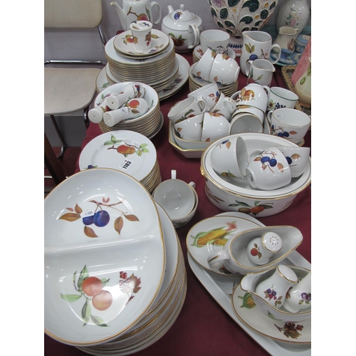 1183 - A Large Quantity of Worcester 'Evesham' Dinner Ware, including thirteen dinner plates, ten medium pl... 